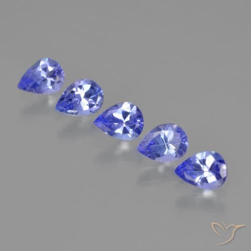1.39ctw Natural Azul violeta intenso Tanzanita, En forma de pera, VS