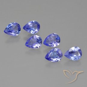 Gemas de tanzanita azul natural de 1,65 ct, en forma de pera, VS