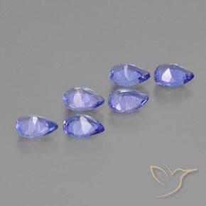 Gemas de tanzanita azul natural de 1,65 ct, en forma de pera, VS