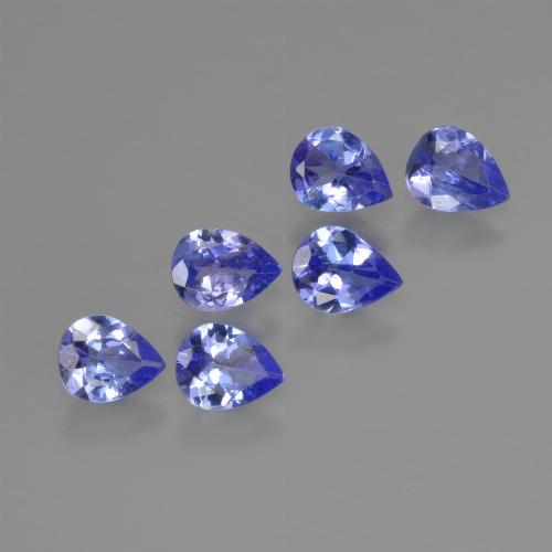 Gemas de tanzanita azul natural de 1,48 ct, en forma de pera, VS