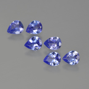 Gemas de tanzanita azul natural de 1,48 ct, en forma de pera, VS