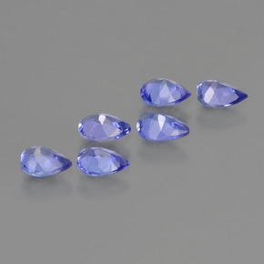 Gemas de tanzanita azul natural de 1,48 ct, en forma de pera, VS