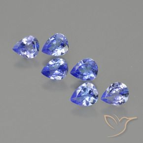 Gemas de Tanzanita Azul intenso natural de 1.67 ct, En forma de pera, VS