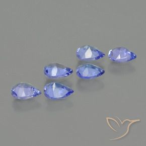 Gemas de Tanzanita Azul intenso natural de 1.67 ct, En forma de pera, VS