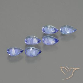 Gemas de Tanzanita Azul violeta intenso natural de 1.47 ct, En forma de pera, VS