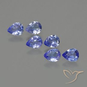 Gemas de Tanzanita Azul marino medio natural de 1.38 ct, En forma de pera, VS
