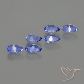 Gemas de Tanzanita Azul marino medio natural de 1.38 ct, En forma de pera, VS