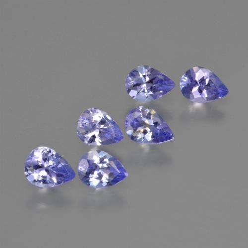 Gemas de tanzanita azul natural de 1,72 ct, en forma de pera, VS
