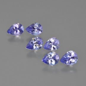 Gemas de tanzanita azul natural de 1,72 ct, en forma de pera, VS