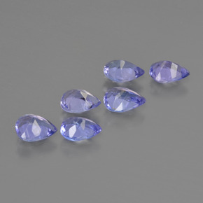 Gemas de tanzanita azul natural de 1,72 ct, en forma de pera, VS