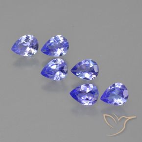 Gemas de tanzanita azul natural de 1,62 ct, en forma de pera, VS
