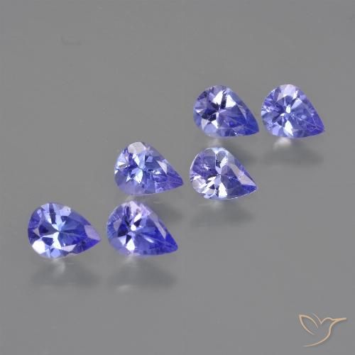 1.65ctw Natural Azul violeta intenso Tanzanita, En forma de pera, VS