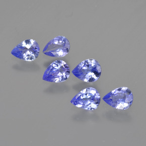 Gemas de tanzanita Azul violeta intenso natural de 1.60 ct, En forma de pera, VS
