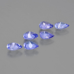 Gemas de tanzanita Azul violeta intenso natural de 1.60 ct, En forma de pera, VS