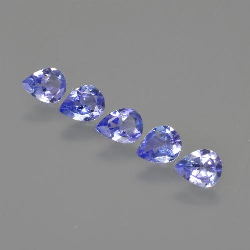 Gemas de tanzanita azul natural de 1,43 ct, en forma de pera, VS