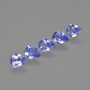 Gemas de tanzanita azul natural de 1,43 ct, en forma de pera, VS