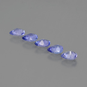 Gemas de tanzanita azul natural de 1,43 ct, en forma de pera, VS