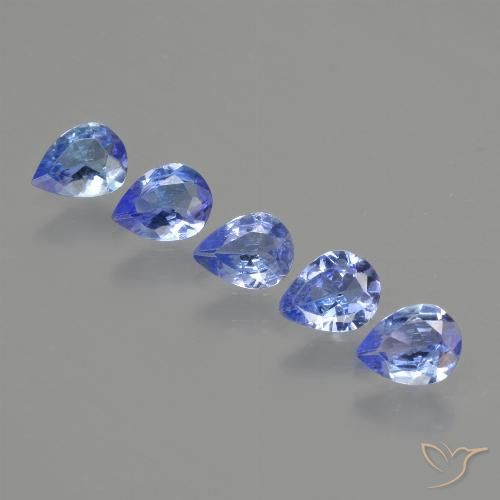 1.36ctw Natural Azul pastel tanzanita, En forma de pera, VS