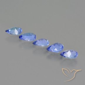 Gemas de Tanzanita Azul pastel natural de 1.36 ct, En forma de pera, VS