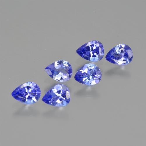 Gemas de tanzanita Azul intenso natural de 1.51 ct, En forma de pera, VS