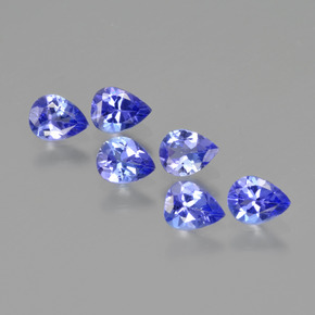 Gemas de tanzanita Azul intenso natural de 1.51 ct, En forma de pera, VS