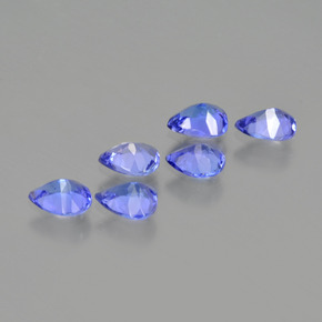Gemas de tanzanita Azul intenso natural de 1.51 ct, En forma de pera, VS