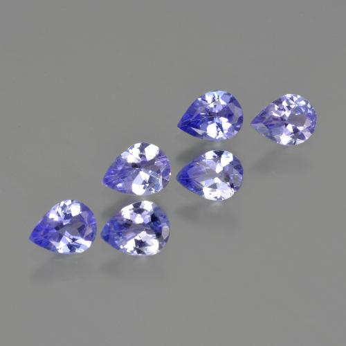 Gemas de tanzanita azul natural de 1,64 ct, en forma de pera, VS