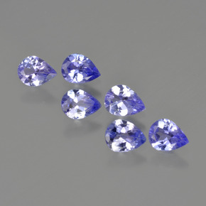 Gemas de tanzanita azul natural de 1,64 ct, en forma de pera, VS