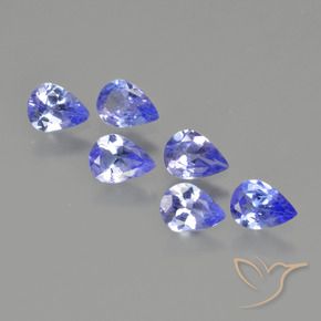 Gemas de Tanzanita Azul oscuro natural de 1.29 ct, En forma de pera, VS