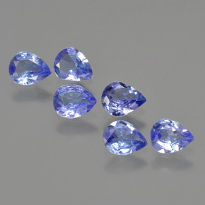 Gemas de tanzanita azul natural de 1,62 ct, en forma de pera, VS