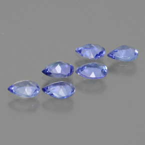 Gemas de tanzanita azul natural de 1,62 ct, en forma de pera, VS