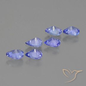 Gemas de Tanzanita Azul oscuro natural de 1.77 ct, En forma de pera, VS