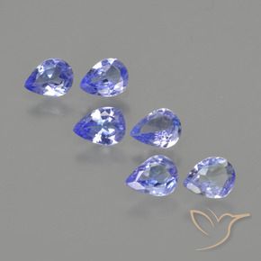 Gemas de Tanzanita Azul oscuro natural de 1.38 ct, En forma de pera, VS