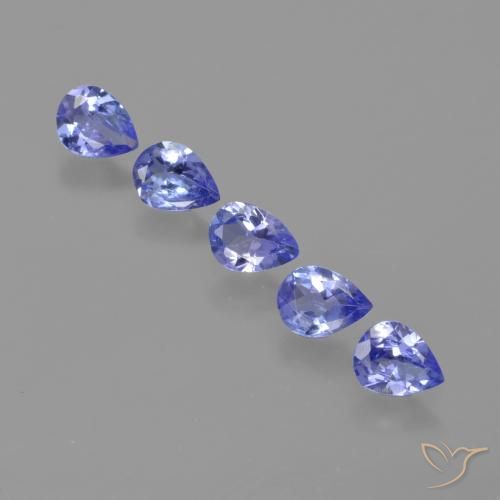 1.25ctw Natural Azul violeta intenso Tanzanita, En forma de pera, VS