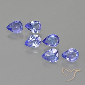 Gemas de Tanzanita Azul intenso natural de 1.51 ct, En forma de pera, VS
