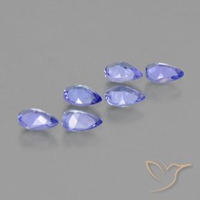 Gemas de Tanzanita Azul intenso natural de 1.51 ct, En forma de pera, VS