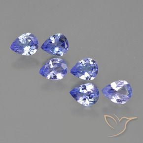 Gemas de Tanzanita Azul violeta natural de 1.74 ct, En forma de pera, VS