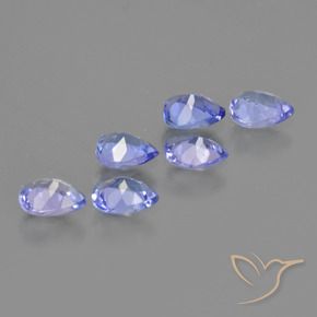 Gemas de Tanzanita Azul violeta natural de 1.74 ct, En forma de pera, VS
