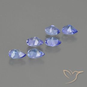 Gemas de Tanzanita Azul eléctrico natural de 1.58 ct, En forma de pera, VS