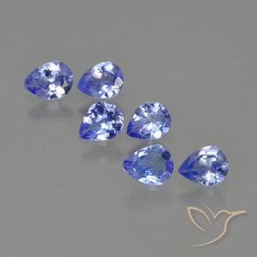 Gemas de Tanzanita Azul oscuro natural de 1.46 ct, En forma de pera, VS