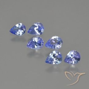 Gemas de Tanzanita Azul oscuro natural de 1.48 ct, En forma de pera, VS