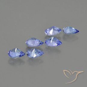 Gemas de Tanzanita Azul oscuro natural de 1.48 ct, En forma de pera, VS