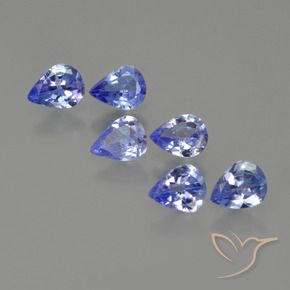 Gemas de Tanzanita Azul eléctrico natural de 1.57 ct, En forma de pera, VS