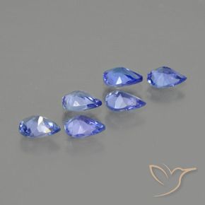 Gemas de Tanzanita Azul eléctrico natural de 1.57 ct, En forma de pera, VS