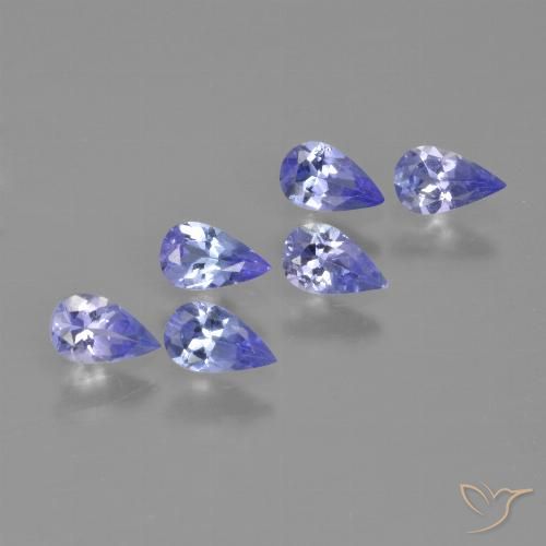 1.35ctw Natural Azul violeta Tanzanita, En forma de pera, VS