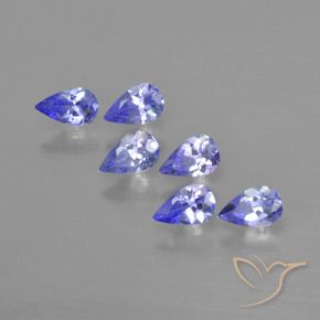 Gemas de Tanzanita Azul medio natural de 1.28 ct, En forma de pera, VS