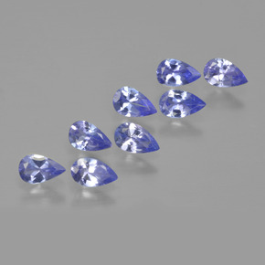 Gemas de tanzanita azul natural de 1,97 ct, en forma de pera, VVS-VS