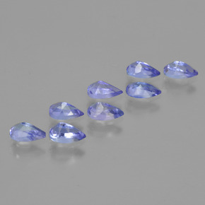 Gemas de tanzanita azul natural de 1,97 ct, en forma de pera, VVS-VS