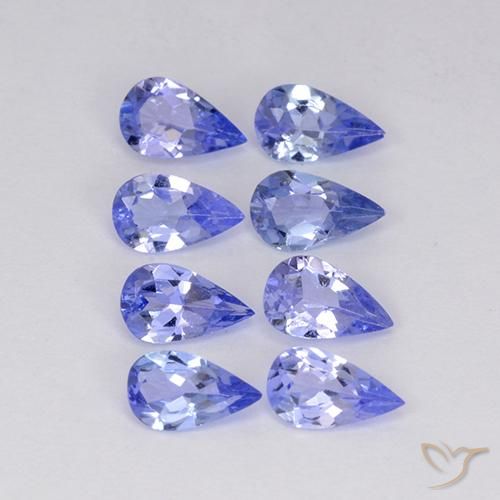 1.50ctw Natural Azul violeta intenso Tanzanita, En forma de pera, VS