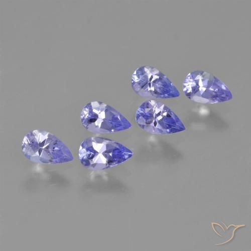 1.54ctw Natural Azul violeta Tanzanita, En forma de pera, VS